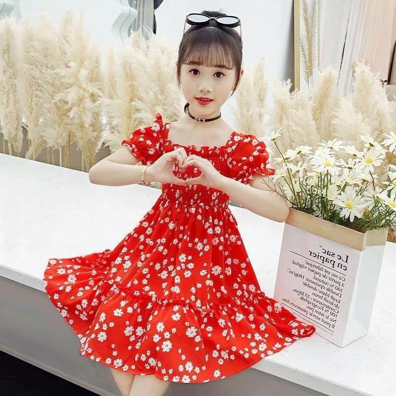 Vestido engomado  con estampas de flores