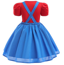 Carregar imagem no visualizador da galeria, Vestido azul con rojo estilo Mario Bross
