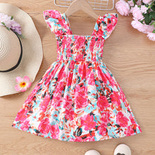 Cargar imagen en el visor de la galería, Vestido engomado con estampas de flores
