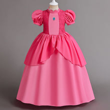 Carregar imagem no visualizador da galeria, Vestido largo pink con encaje estilo princesa Peach
