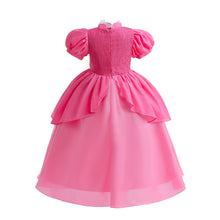 Carregar imagem no visualizador da galeria, Vestido largo pink con encaje estilo princesa Peach
