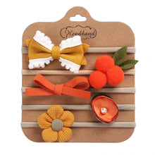 Carregar imagem no visualizador da galeria, Pack de 5 vinchas con moños y flores
