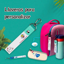 Cargar imagen en el visor de la galería, Pack de 6 llaveros impermeables con diseños para personalizar
