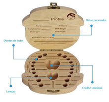 Carregar imagem no visualizador da galeria, Caja de madera para guardar dientes de leche
