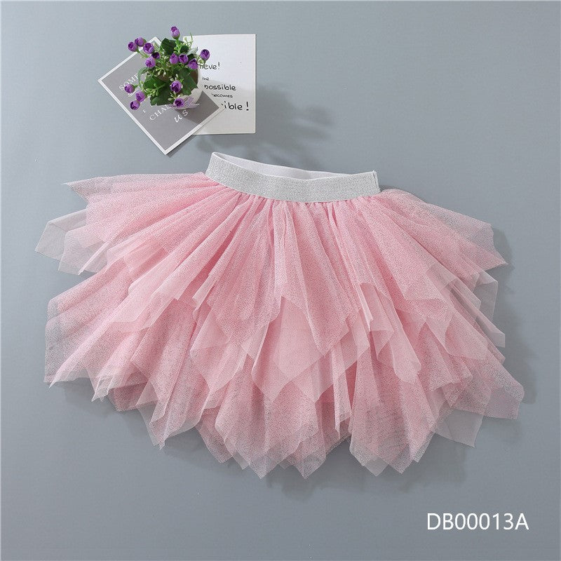 Pollera tutu irregular rosa