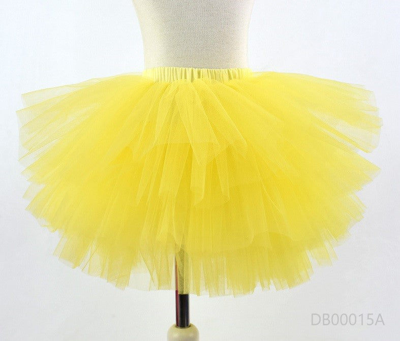 Pollera tutu volantes amarillo