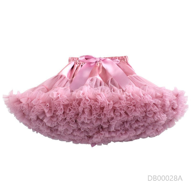 Pollera tutu extra volante rosa caramelo