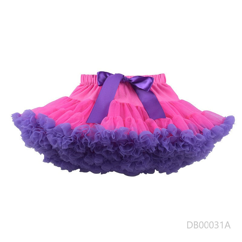 Pollera tutu extra volante pinkvioleta