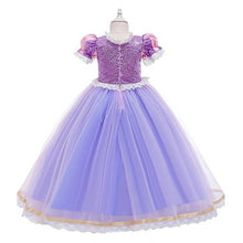 Carregar imagem no visualizador da galeria, Vestido largo de Rapunzel con lentejuelas
