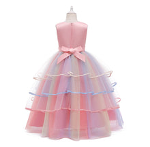 Cargar imagen en el visor de la galería, Vestido largo de unicornio con tutu colorido
