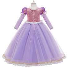 Carregar imagem no visualizador da galeria, Vestido estilo Rapunzel manga larga con encaje
