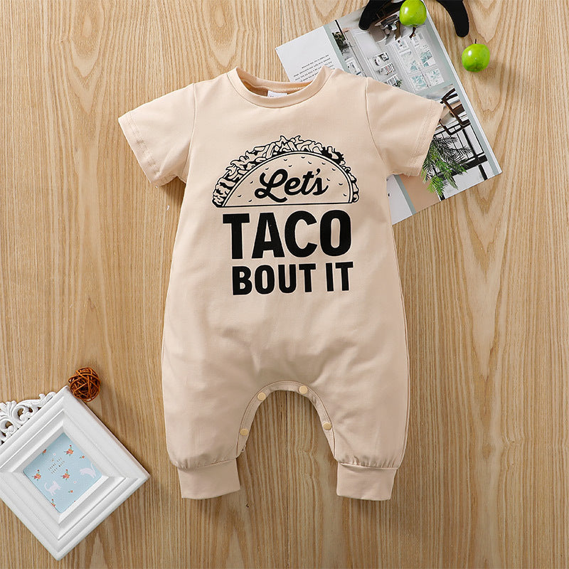 Body enterizo crema de taco con letras