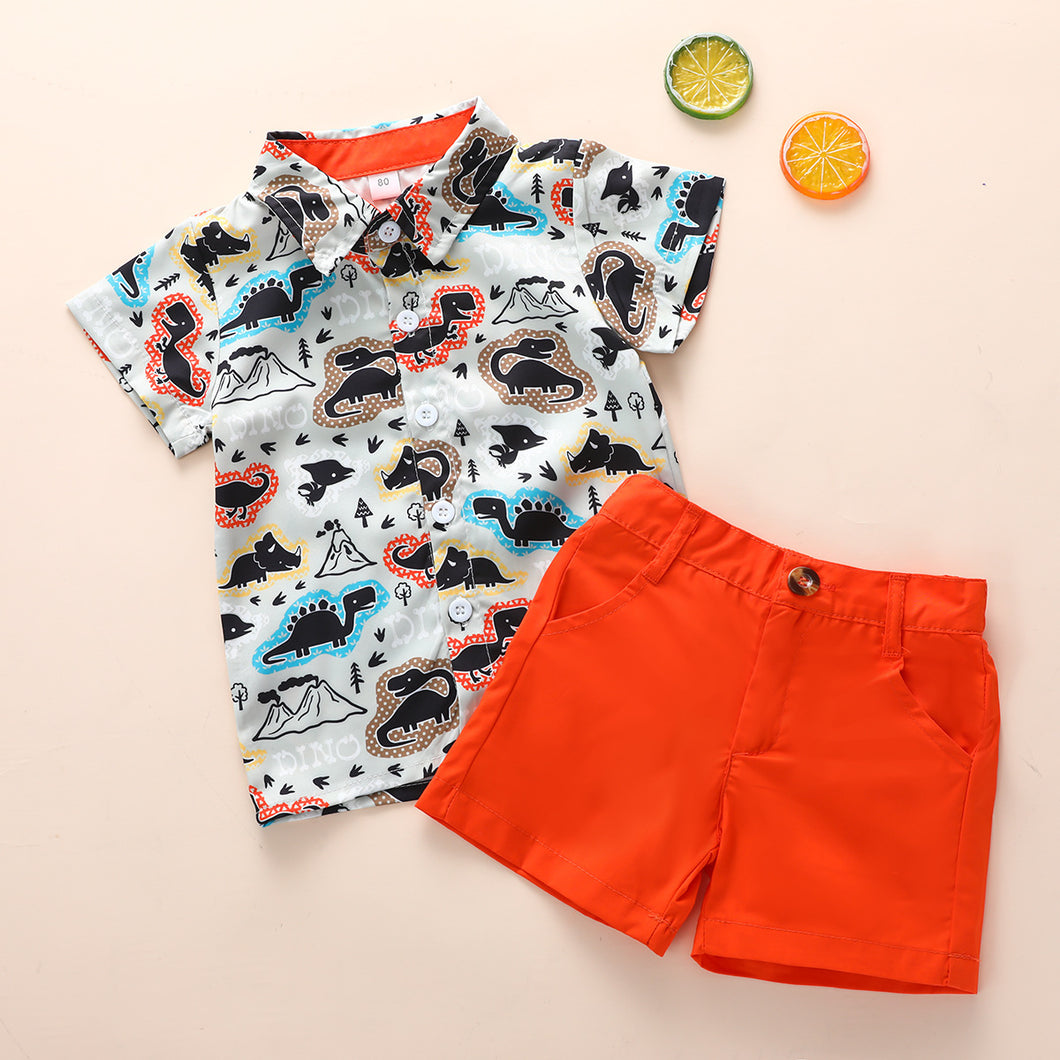 Camisa estampa de dino con short