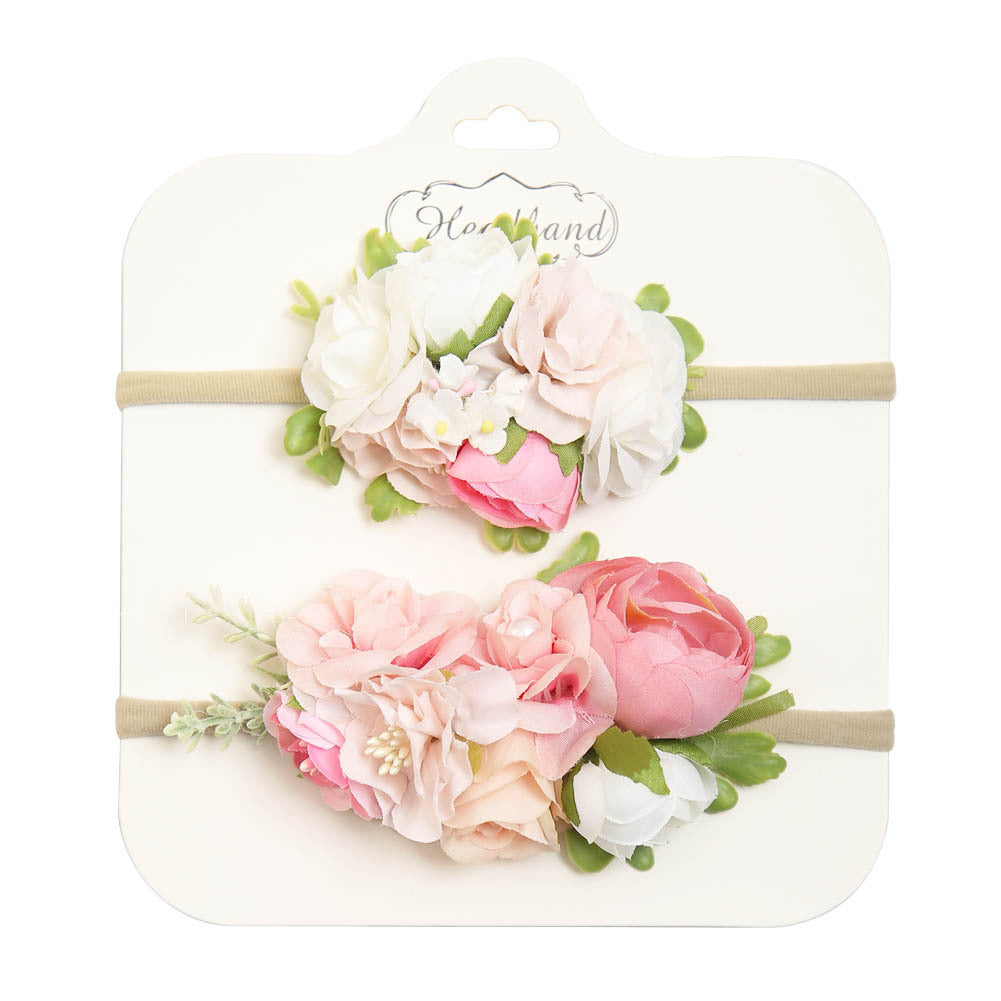 Pack de 2 vinchas con flores 3D