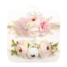 Carregar imagem no visualizador da galeria, Pack de 2 vinchas con flores 3D
