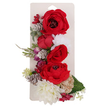 Carregar imagem no visualizador da galeria, Pack de 3 hebillas con flores rojas
